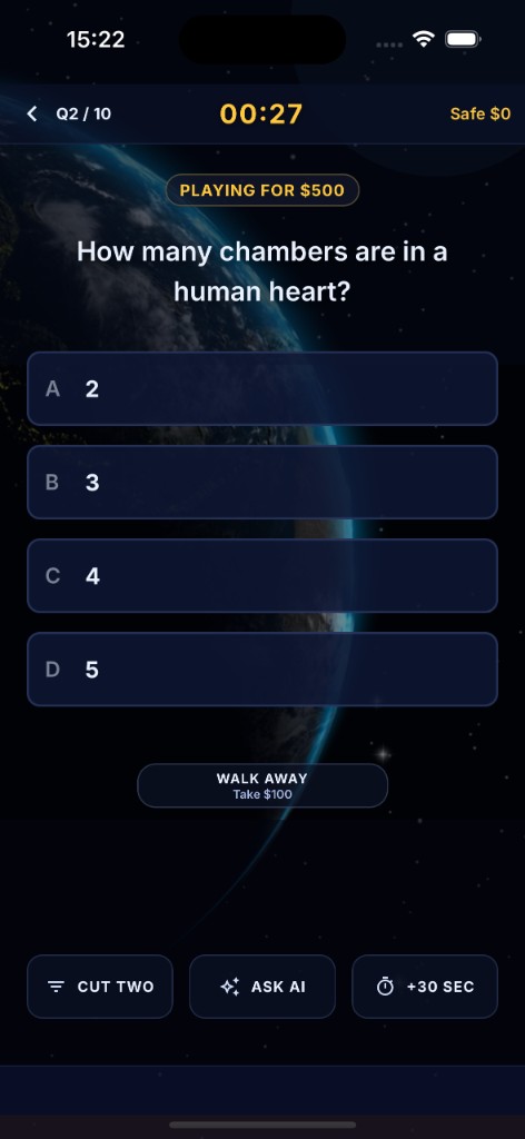 Final Answer quiz question screen